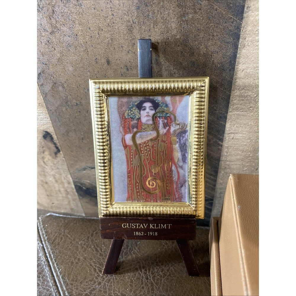Goebel Artis Orbis Miniature Porcelain Pictures Set of 3 Renoir & Klimt Vintage - Picture 6 of 16